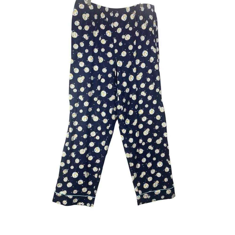 Kate Spade‎ New York Womens Flannel Long Notch PJ Set KS92573 Size XL